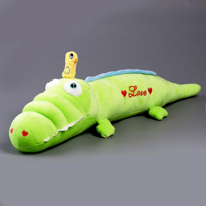 Мягкая игрушка-подушка Крокодил с уточкой 65 см