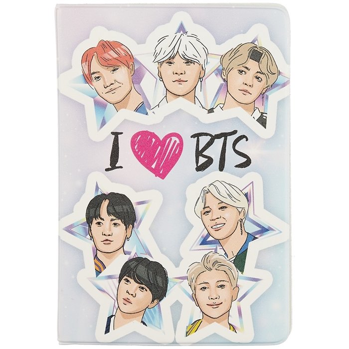 Обложка для паспорта «I love BTS»
