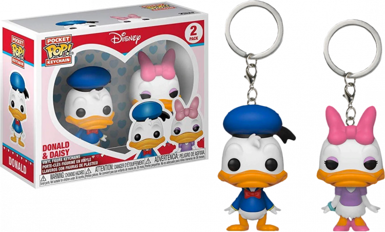 Брелок Funko POP! Keychain Animated: Disney 2PK Donald & Daisy