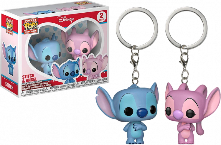 Брелок Funko POP! Keychain Animated: Disney 2PK Stitch & Angel